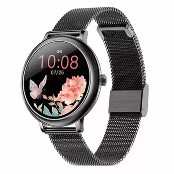 Smartwatch damski Garett Lady Julia RT czarny,stalowy na bransolecie..webp